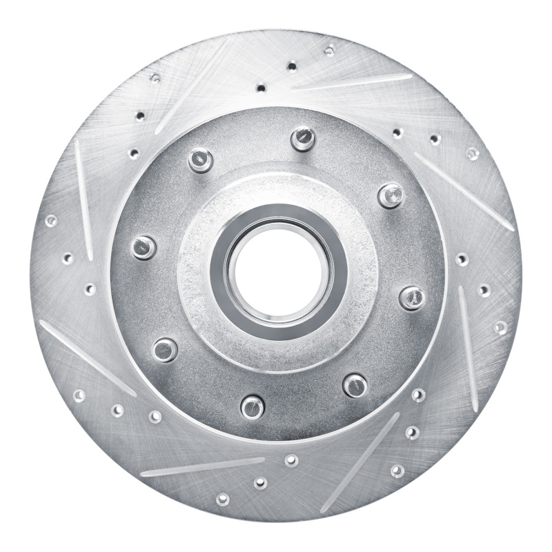 Picture of RNC Brake Rotor - Drill & Slot - R1 80-85 Ford E-250 Econoline Front Left Drilled & Slotted Silver Brake Rotor rnc631-54105L