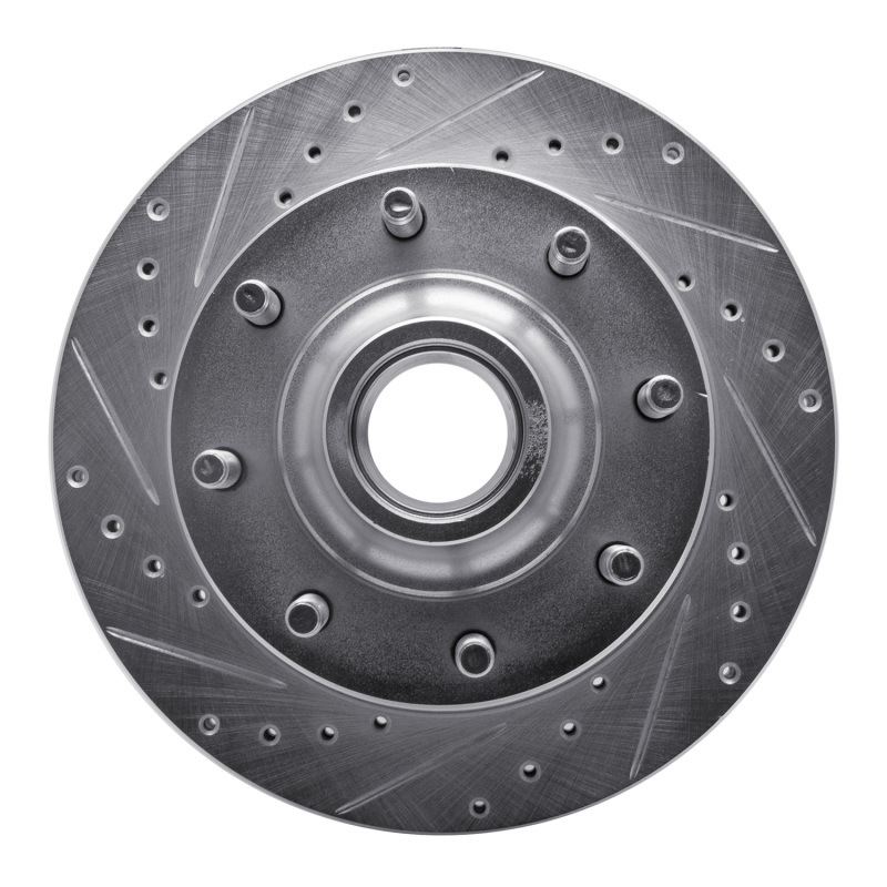 Picture of RNC Brake Rotor - Drill & Slot - R1 80-85 Ford E-250 Econoline Front Left Drilled & Slotted Silver Brake Rotor rnc631-54106L
