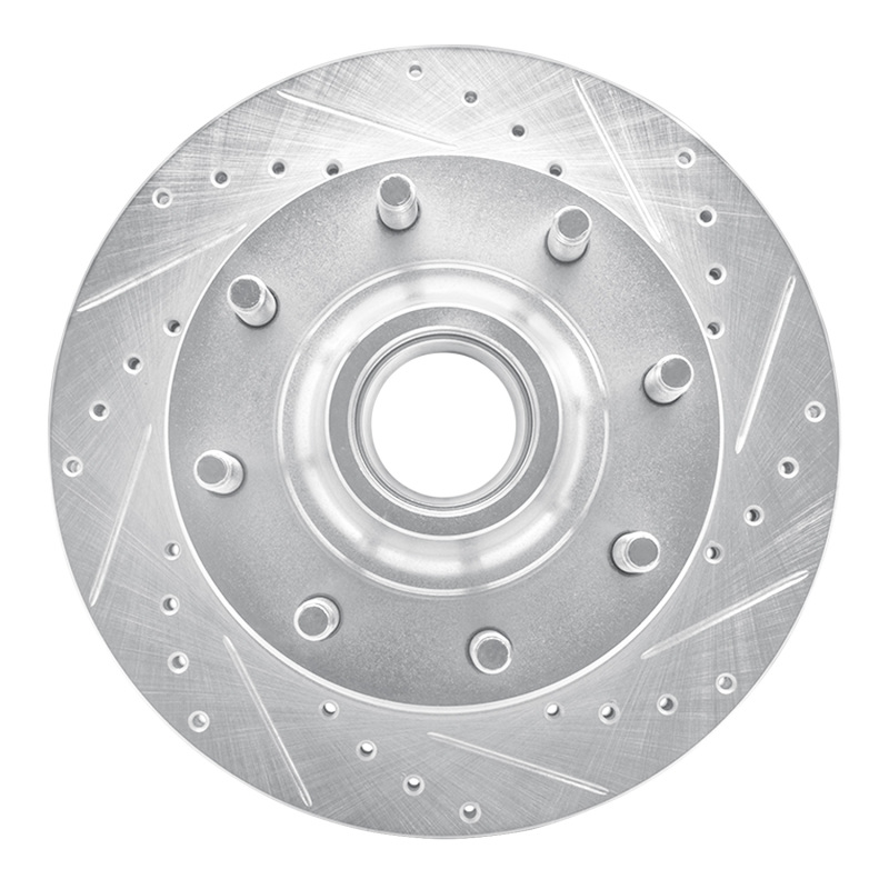 Picture of RNC Brake Rotor - Drill & Slot - R1 80-85 Ford E-350 Econoline Club Wagon Front Right Drilled & Slotted Silver Brake Rotor rnc631-54106R