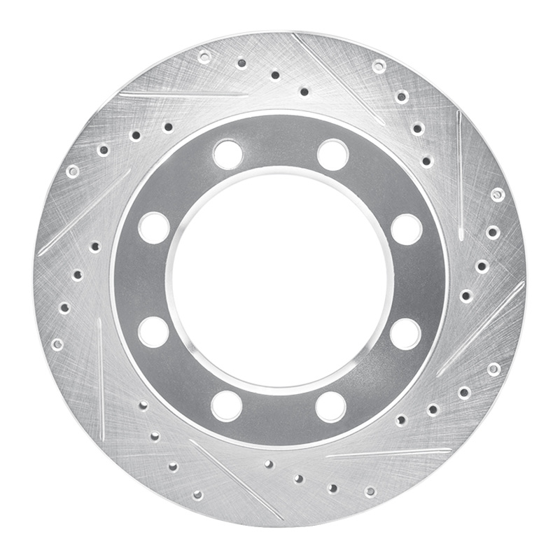 Picture of RNC Brake Rotor - Drill & Slot - R1 80-94 Ford F-250 4WD (Excl Super Duty) Front Right Drilled & Slotted Silver Brake Rotor rnc631-54108R