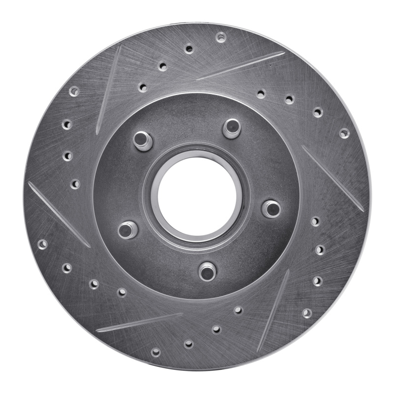 Picture of RNC Brake Rotor - Drill & Slot - R1 83-92 Ford BRONCO II Front Left Drilled & Slotted Silver Brake Rotor rnc631-54111L