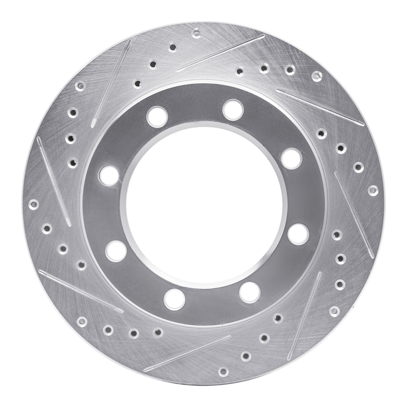 Picture of RNC Brake Rotor - Drill & Slot - R1 80-94 Ford F-250 4WD (Excl Super Duty) Front Left Drilled & Slotted Silver Brake Rotor rnc631-54108L