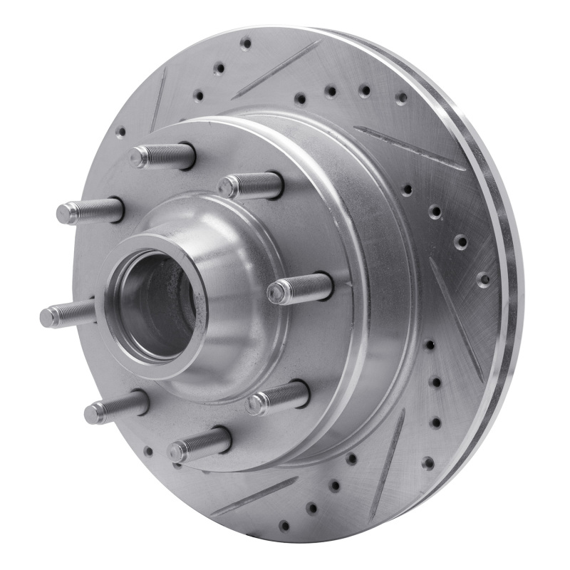Picture of RNC Brake Rotor - Drill & Slot - R1 80-85 Ford E-250 Econoline Front Left Drilled & Slotted Silver Brake Rotor rnc631-54106L