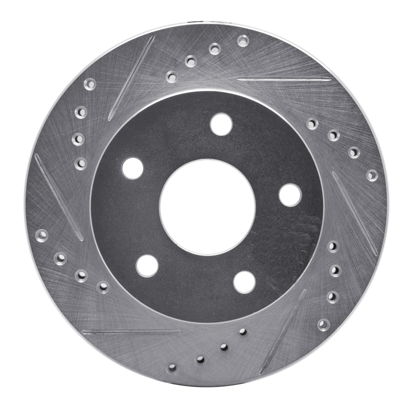 Picture of RNC Brake Rotor - Drill & Slot - R1 90-97 Ford AEROSTAR Left Front Drilled & Slotted Silver Brake Rotor rnc631-54120D
