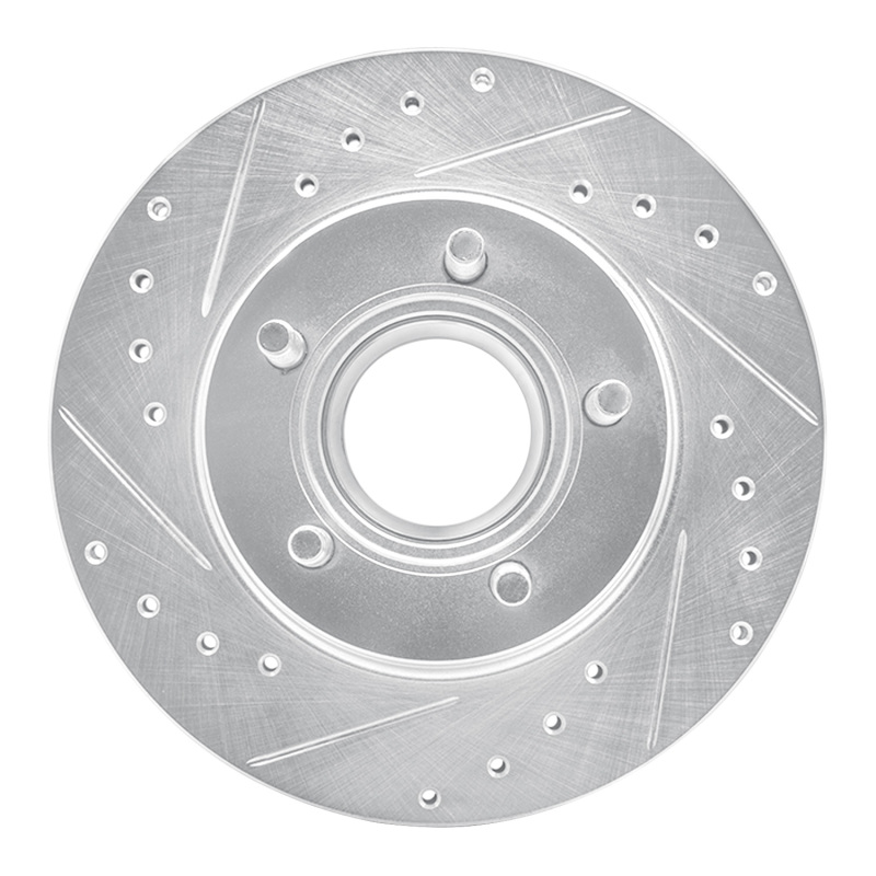 Picture of RNC Brake Rotor - Drill & Slot - R1 93-94 Ford Explorer Front Left Drilled & Slotted Silver Brake Rotor rnc631-54125L