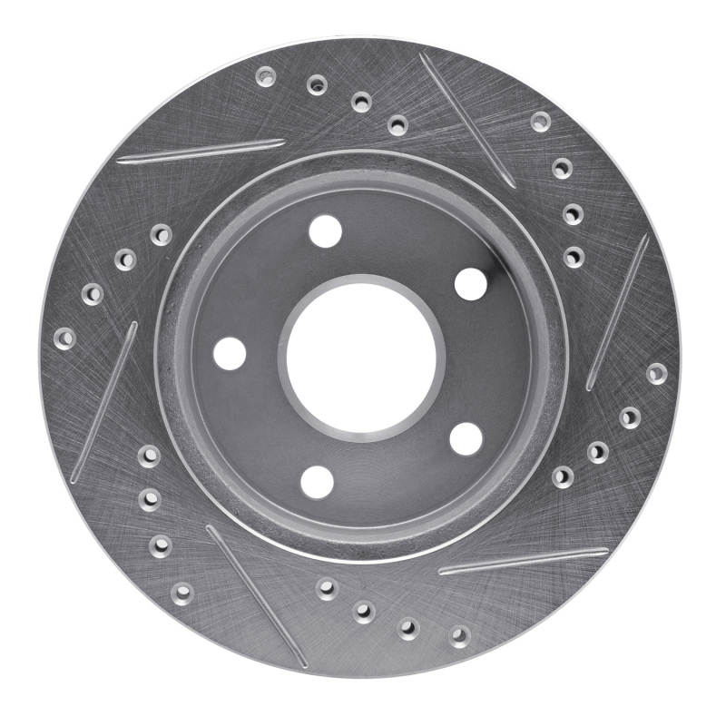 Picture of RNC Brake Rotor - Drill & Slot - R1 90-97 Ford AEROSTAR Left Front Drilled & Slotted Silver Brake Rotor rnc631-54120D