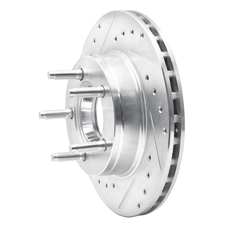 Picture of RNC Brake Rotor - Drill & Slot - R1 93-94 Ford Explorer Front Left Drilled & Slotted Silver Brake Rotor rnc631-54125L