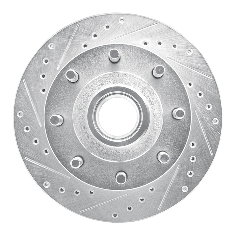 Picture of RNC Brake Rotor - Drill & Slot - R1 92-94 Ford E-350 Econoline Club Wagon Front Left Drilled & Slotted Silver Brake Rotor rnc631-54127L