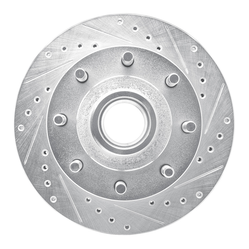 Picture of RNC Brake Rotor - Drill & Slot - R1 92-94 Ford E-250 Econoline Front Right Drilled & Slotted Silver Brake Rotor rnc631-54127R