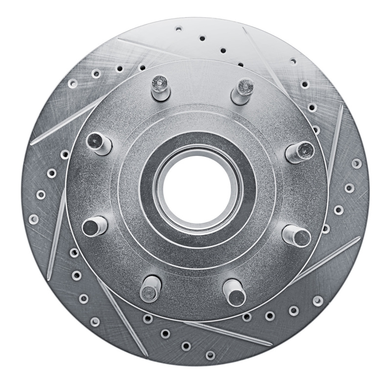 Picture of RNC Brake Rotor - Drill & Slot - R1 94-94 Ford E-250 Econoline Front Right Drilled & Slotted Silver Brake Rotor rnc631-54128R