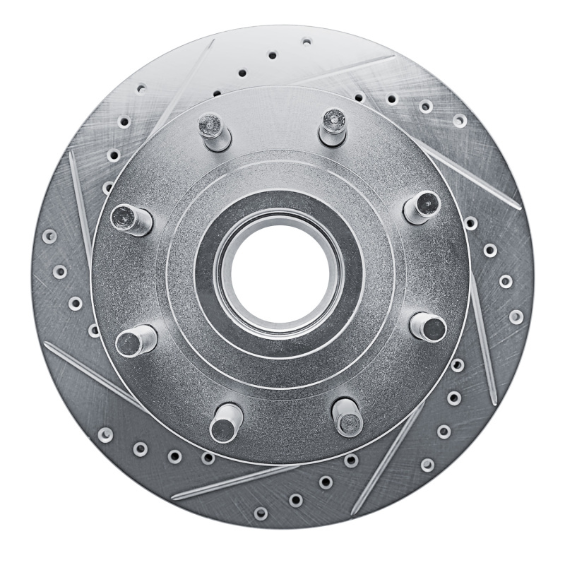 Picture of RNC Brake Rotor - Drill & Slot - R1 94-94 Ford E-350 Econoline Front Left Drilled & Slotted Silver Brake Rotor rnc631-54128L