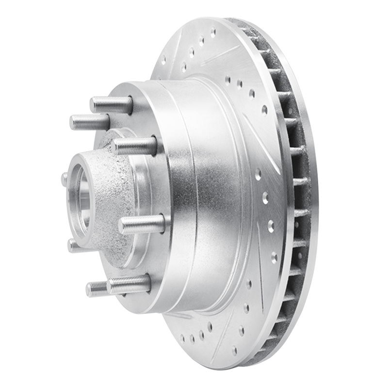 Picture of RNC Brake Rotor - Drill & Slot - R1 92-94 Ford E-350 Econoline Club Wagon Front Left Drilled & Slotted Silver Brake Rotor rnc631-54127L