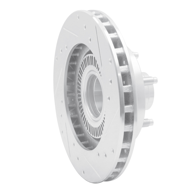 Picture of RNC Brake Rotor - Drill & Slot - R1 95-97 Ford Ranger (USA/Canada) Front Left Drilled & Slotted Silver Brake Rotor rnc631-54138L