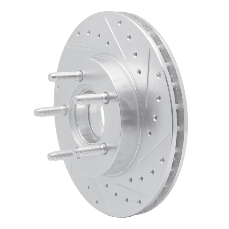 Picture of RNC Brake Rotor - Drill & Slot - R1 95-97 Ford Ranger (USA/Canada) Front Right Drilled & Slotted Silver Brake Rotor rnc631-54140R