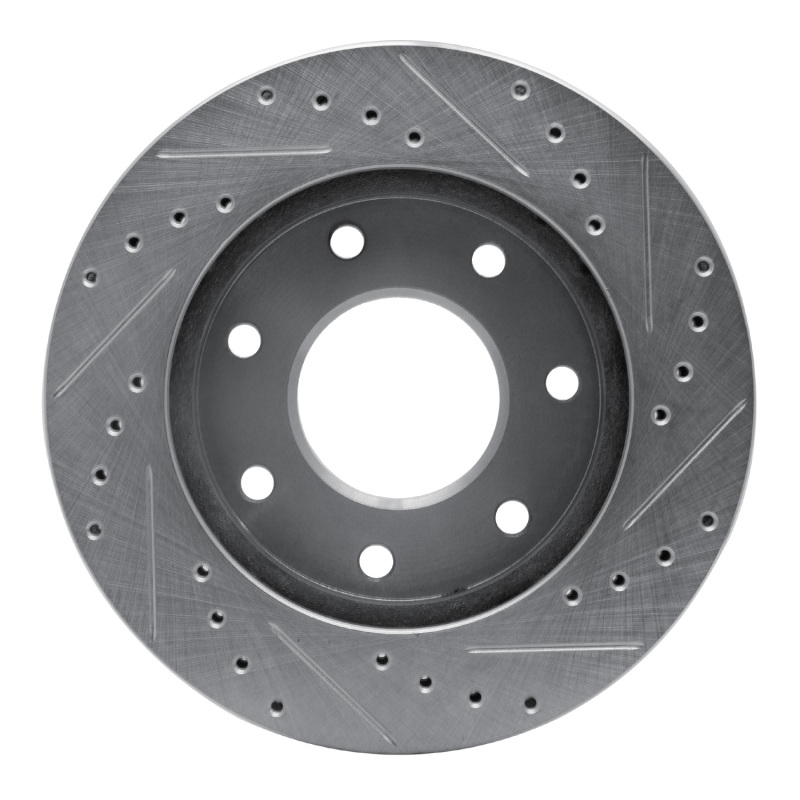 Picture of RNC Brake Rotor - Drill & Slot - R1 97-04 Ford F-250 4WD (Excl Super Duty) Front Left Drilled & Slotted Silver Brake Rotor rnc631-54152L