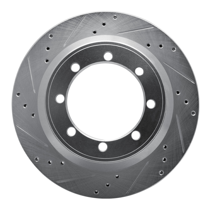 Picture of RNC Brake Rotor - Drill & Slot - R1 99-04 Ford F-350 Super Duty 4WD Rear Left Drilled & Slotted Silver Brake Rotor rnc631-54160L