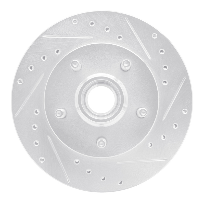 Picture of RNC Brake Rotor - Drill & Slot - R1 98-02 Ford Ranger (USA/Canada) Front Right Drilled & Slotted Silver Brake Rotor rnc631-54165R