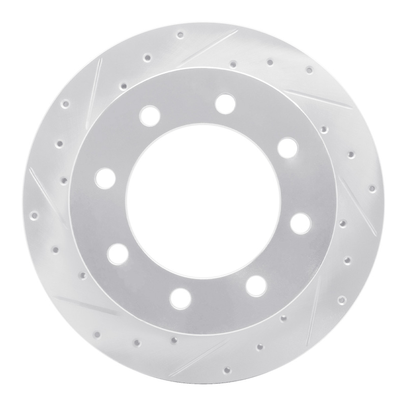 Picture of RNC Brake Rotor - Drill & Slot - R1 99-07 Ford E-150 Rear Left Drilled & Slotted Silver Brake Rotor rnc631-54167L