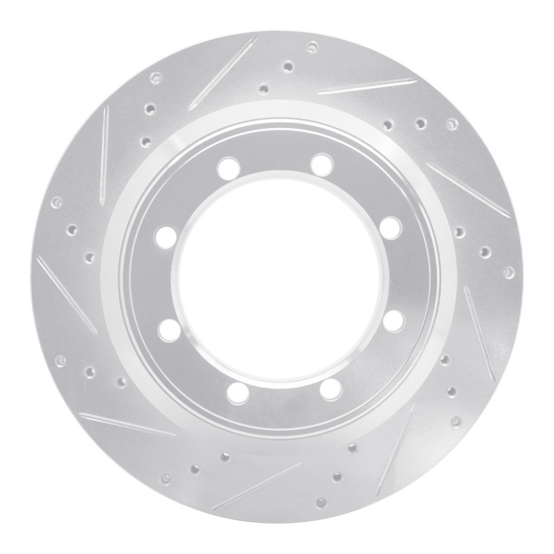 Picture of RNC Brake Rotor - Drill & Slot - R1 99-07 Ford E-350 Super Duty Rear Left Drilled & Slotted Silver Brake Rotor rnc631-54168L