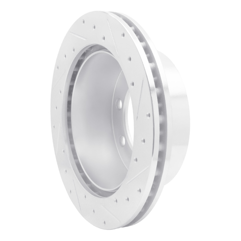 Picture of RNC Brake Rotor - Drill & Slot - R1 99-07 Ford E-150 Rear Left Drilled & Slotted Silver Brake Rotor rnc631-54167L