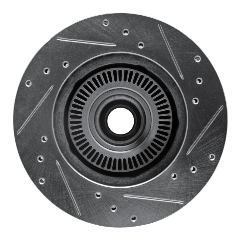 Picture of RNC Brake Rotor - Drill & Slot - R1 98-02 Ford Ranger (USA/Canada) Front Left Drilled & Slotted Silver Brake Rotor rnc631-54166L