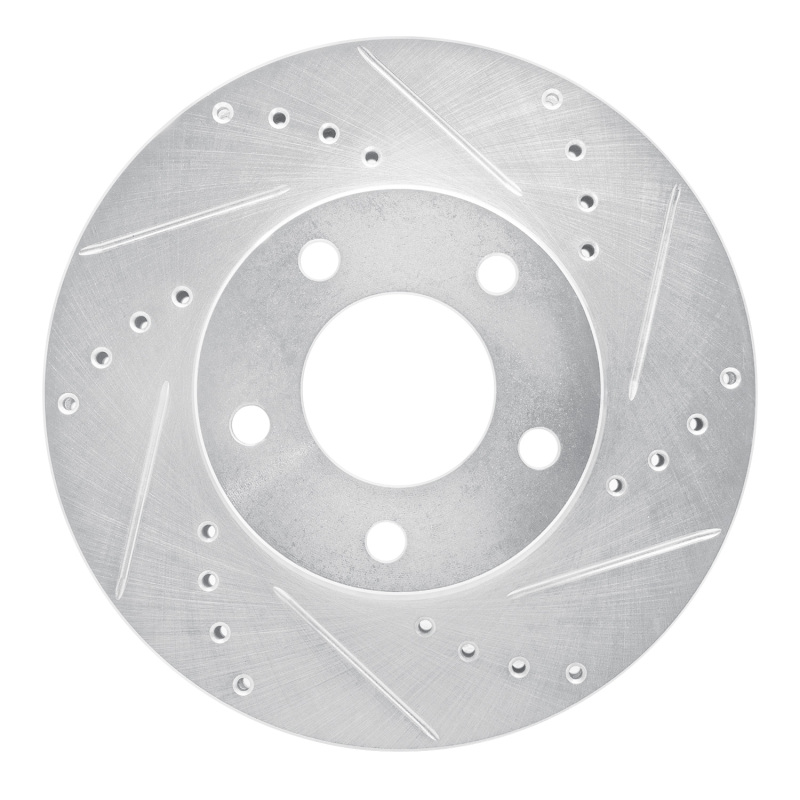 Picture of RNC Brake Rotor - Drill & Slot - R1 01-07 Ford Escape Front Right Drilled & Slotted Silver Brake Rotor rnc631-54177R