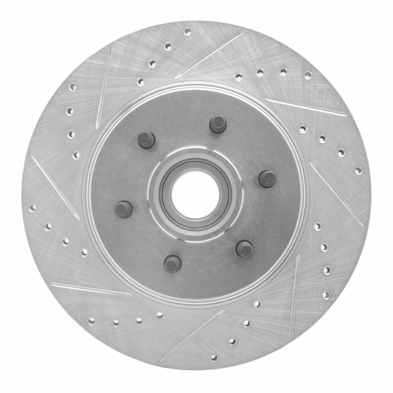 Picture of RNC Brake Rotor - Drill & Slot - R1 04-08 Ford F-150 RWD Front Left Drilled & Slotted Silver Brake Rotor rnc631-54184L