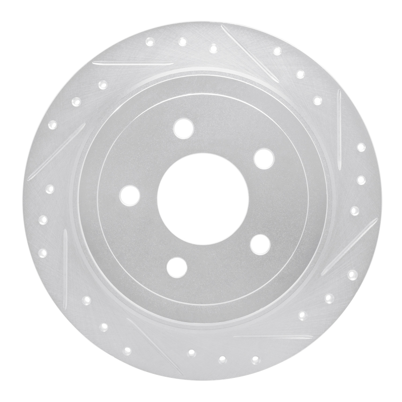 Picture of RNC Brake Rotor - Drill & Slot - R1 03-05 Ford Explorer Sport Rear Right Drilled & Slotted Silver Brake Rotor rnc631-54182R