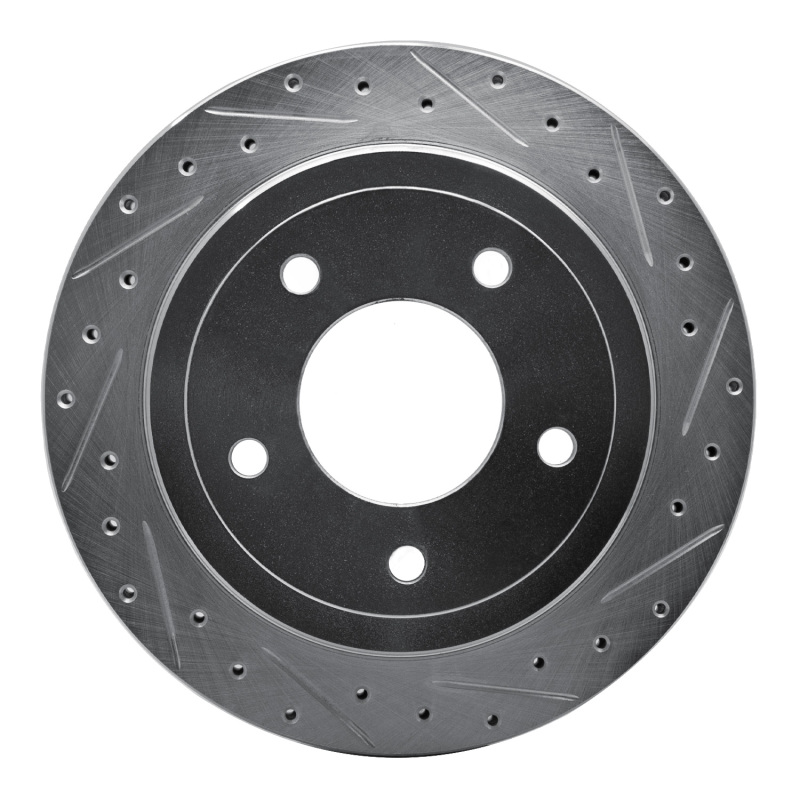 Picture of RNC Brake Rotor - Drill & Slot - R1 04-06 Ford E-150 Rear Right Drilled & Slotted Silver Brake Rotor rnc631-54192R