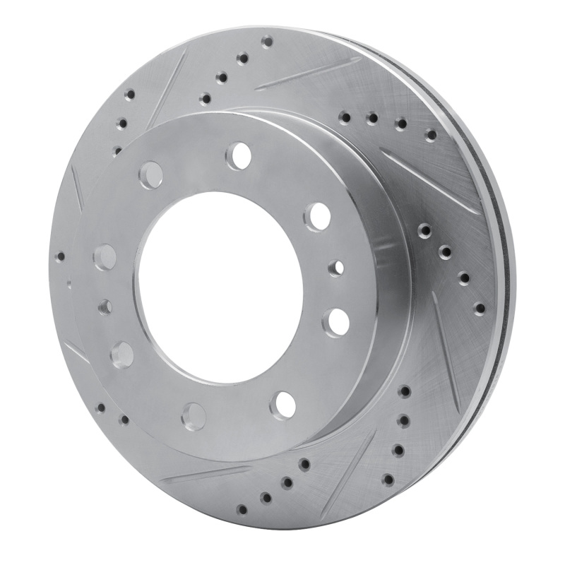 Picture of RNC Brake Rotor - Drill & Slot - R1 03-04 Ford F-350 Super Duty 2WD Front Left Drilled & Slotted Silver Brake Rotor rnc631-54195L