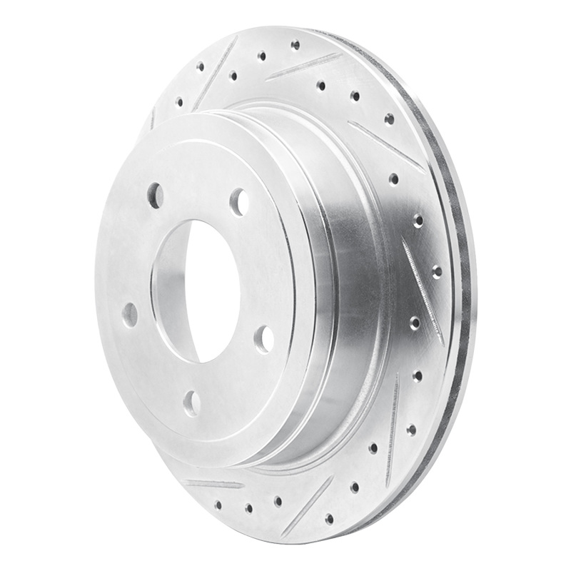 Picture of RNC Brake Rotor - Drill & Slot - R1 04-06 Ford E-150 Rear Left Drilled & Slotted Silver Brake Rotor rnc631-54192L