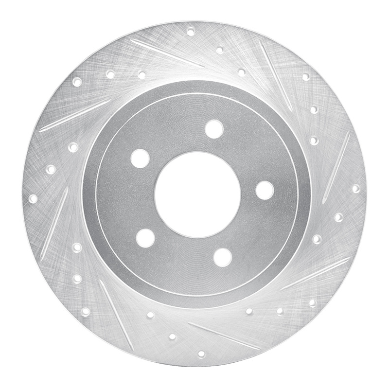 Picture of RNC Brake Rotor - Drill & Slot - R1 05-08 Ford Escape Rear Right Drilled & Slotted Silver Brake Rotor rnc631-54194R
