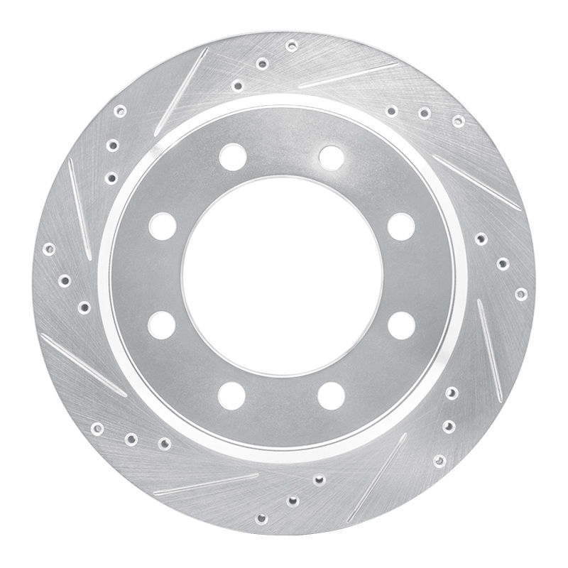 Picture of RNC Brake Rotor - Drill & Slot - R1 08-25 Ford E-150 Rear Left Drilled & Slotted Silver Brake Rotor rnc631-54208L