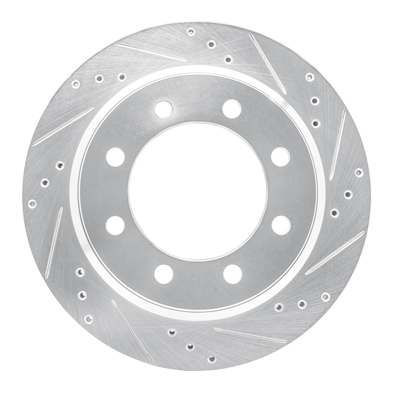 Picture of RNC Brake Rotor - Drill & Slot - R1 08-25 Ford E-350 Super Duty Rear Right Drilled & Slotted Silver Brake Rotor rnc631-54208R