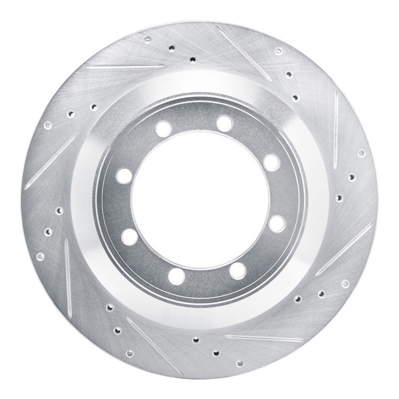 Picture of RNC Brake Rotor - Drill & Slot - R1 08-19 Ford E-350 Super Duty Rear Right Drilled & Slotted Silver Brake Rotor rnc631-54210R