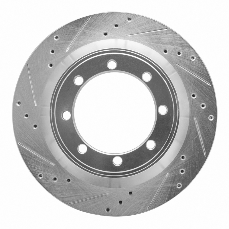 Picture of RNC Brake Rotor - Drill & Slot - R1 08-20 Ford E-Super Duty Rear Left Drilled & Slotted Silver Brake Rotor rnc631-54212L