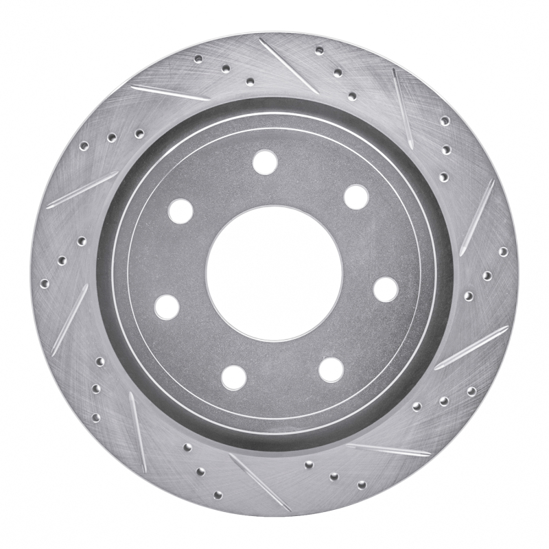 Picture of RNC Brake Rotor - Drill & Slot - R1 12-14 Ford F-150 RWD Rear Right Drilled & Slotted Silver Brake Rotor rnc631-54218R