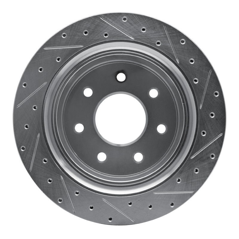 Picture of RNC Brake Rotor - Drill & Slot - R1 12-14 Ford F-150 4WD Rear Left Drilled & Slotted Silver Brake Rotor rnc631-54218L