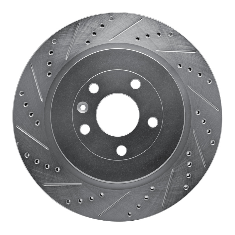 Picture of RNC Brake Rotor - Drill & Slot - R1 13-19 Ford Explorer Rear Left Drilled & Slotted Silver Brake Rotor rnc631-54222L