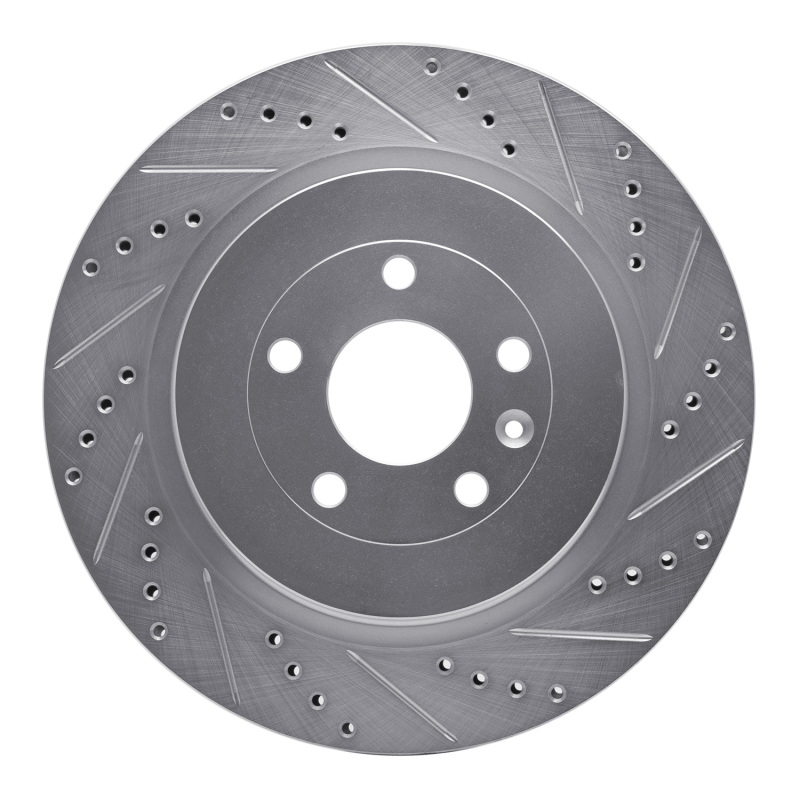 Picture of RNC Brake Rotor - Drill & Slot - R1 13-19 Ford Police Interceptor Sedan Rear Right Drilled & Slotted Silver Brake Rotor rnc631-54222R