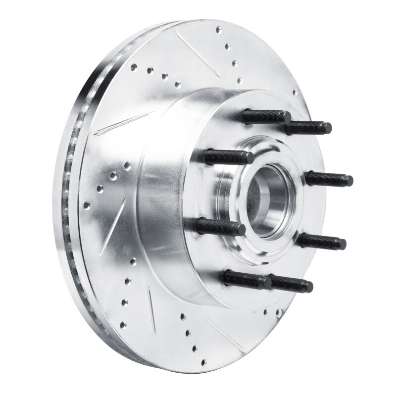 Picture of RNC Brake Rotor - Drill & Slot - R1 11-25 Ford F-350 Super Duty 2WD Front Right Drilled & Slotted Silver Brake Rotor rnc631-54224R