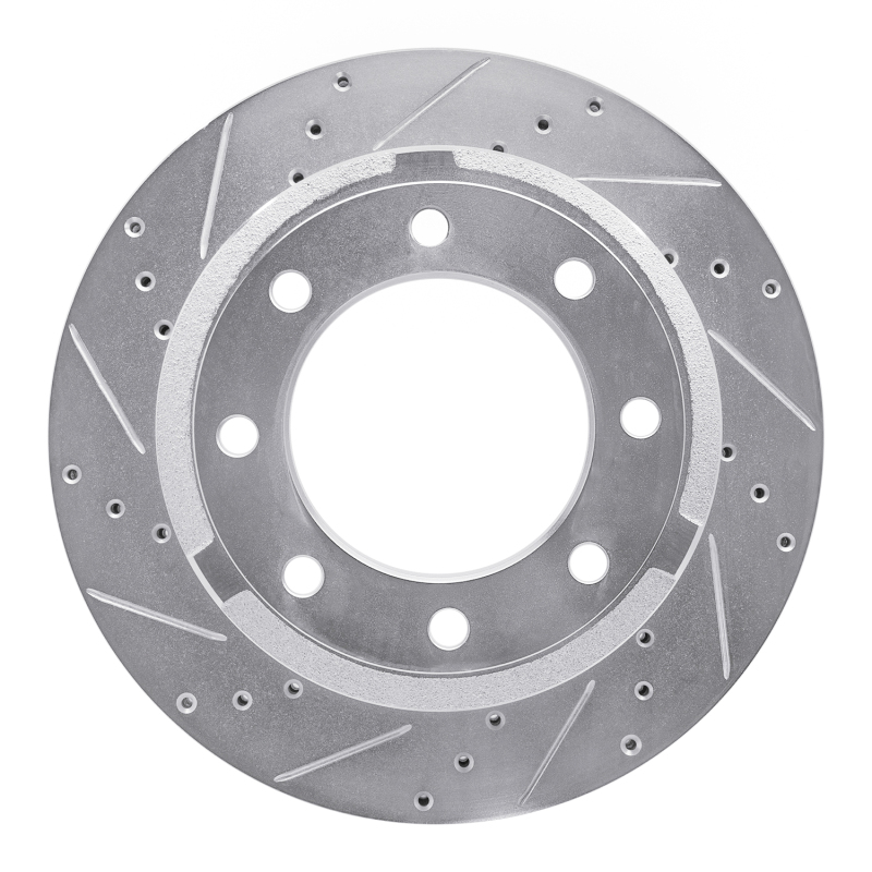 Picture of RNC Brake Rotor - Drill & Slot - R1 11-22 Ford F-250 2WD (Super Duty) Rear Left Drilled & Slotted Silver Brake Rotor rnc631-54227L