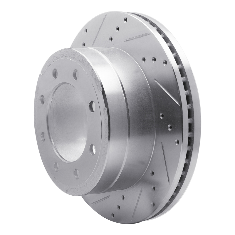 Picture of RNC Brake Rotor - Drill & Slot - R1 11-22 Ford F-250 2WD (Super Duty) Rear Left Drilled & Slotted Silver Brake Rotor rnc631-54227L