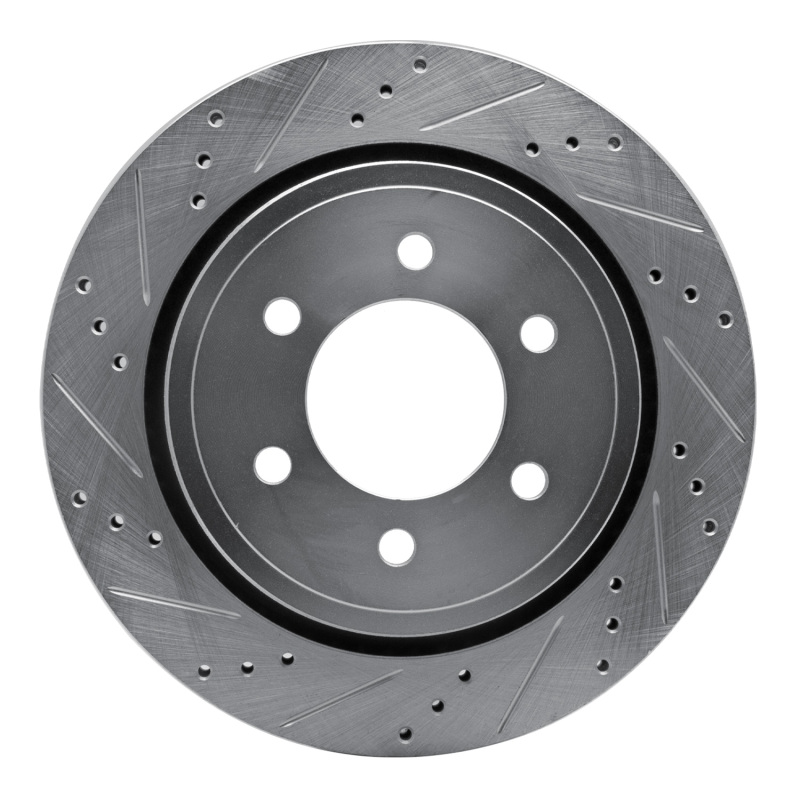 Picture of RNC Brake Rotor - Drill & Slot - R1 15-17 Ford F-150 4WD Rear Left Drilled & Slotted Silver Brake Rotor rnc631-54231L