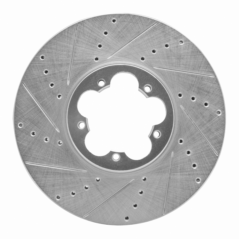 Picture of RNC Brake Rotor - Drill & Slot - R1 14-19 Ford Transit (Mexico) Front Left Drilled & Slotted Silver Brake Rotor rnc631-54232L