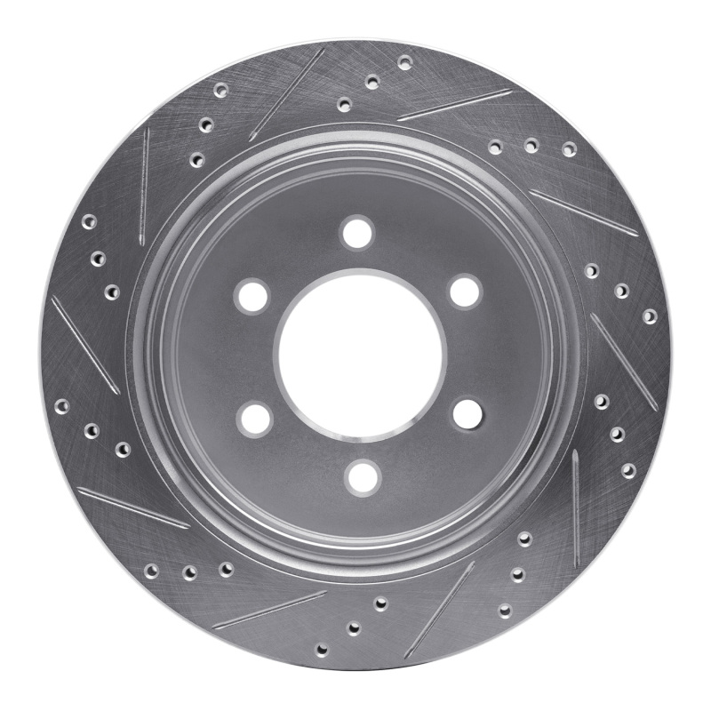 Picture of RNC Brake Rotor - Drill & Slot - R1 15-17 Ford F-150 RWD Rear Right Drilled & Slotted Silver Brake Rotor rnc631-54231R