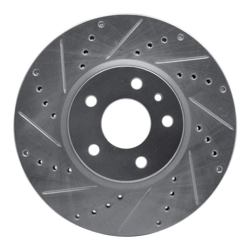 Picture of RNC Brake Rotor - Drill & Slot - R1 13-20 Ford Special SERVICE POLICE Sedan Front Left Drilled & Slotted Silver Brake Rotor rnc631-54259L