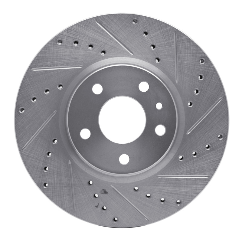 Picture of RNC Brake Rotor - Drill & Slot - R1 13-20 Ford Special SERVICE POLICE Sedan Front Right Drilled & Slotted Silver Brake Rotor rnc631-54259R
