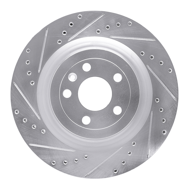 Picture of RNC Brake Rotor - Drill & Slot - R1 13-19 Ford Police Interceptor Utility Front Left Drilled & Slotted Silver Brake Rotor rnc631-54266L