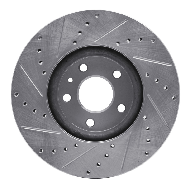 Picture of RNC Brake Rotor - Drill & Slot - R1 13-20 Ford Special SERVICE POLICE Sedan Front Right Drilled & Slotted Silver Brake Rotor rnc631-54259R